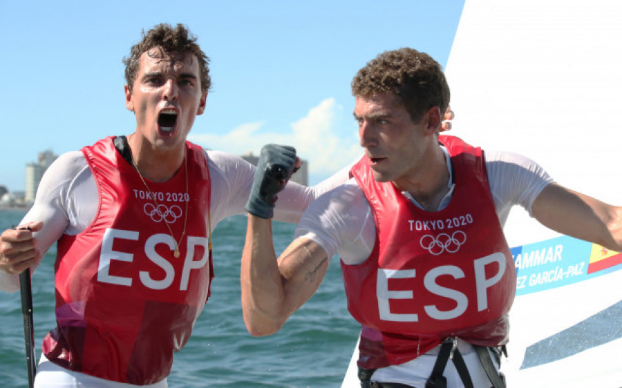 Nicolás Rodríguez, bronce en 470 con Jordi Xammar, se trae la tercera medalla para Galicia