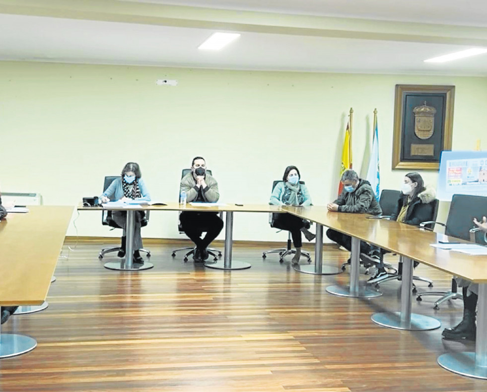 Un momento del pleno de Muxía celebrado la tarde de ayer