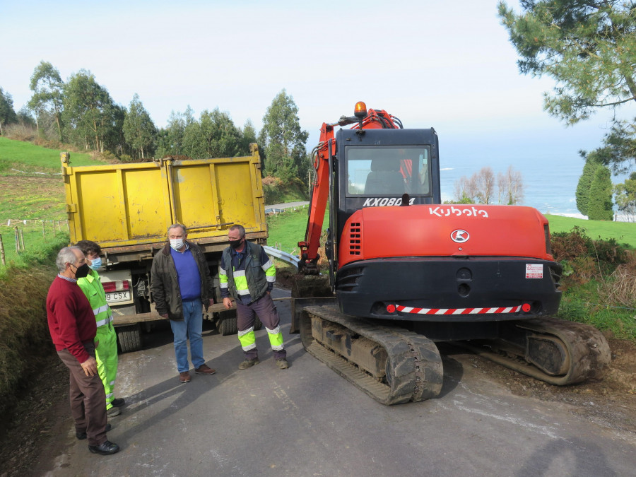 Comienza la mejora de la carretera de Caión