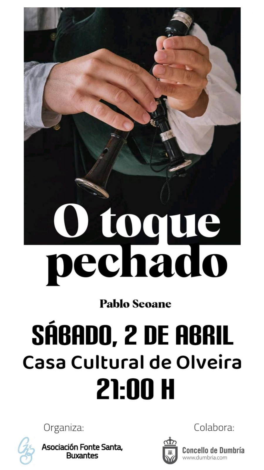 El gaiteiro Pablo Seoane presentará en Olveira el libro "O Toque Pechado"