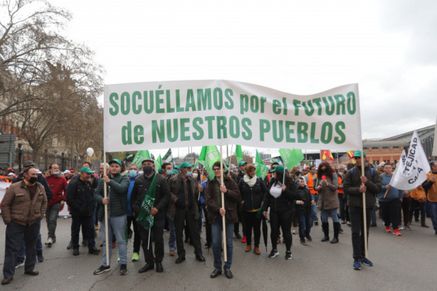 El mundo rural se manifiesta en Madrid para exigir al Gobierno un futuro y soluciones
