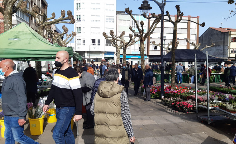 La primavera llena de colorido las ferias de Carballo y Cee