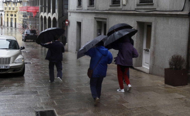 Lluvias acompañadas de granizo y cuota de por debajo de los 700 metros en Galicia