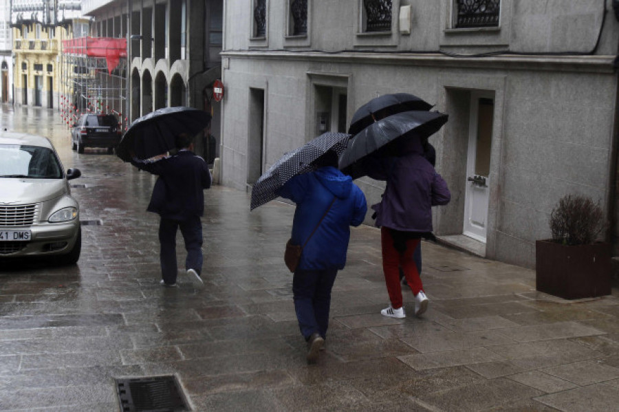 Lluvias acompañadas de granizo y cuota de por debajo de los 700 metros en Galicia