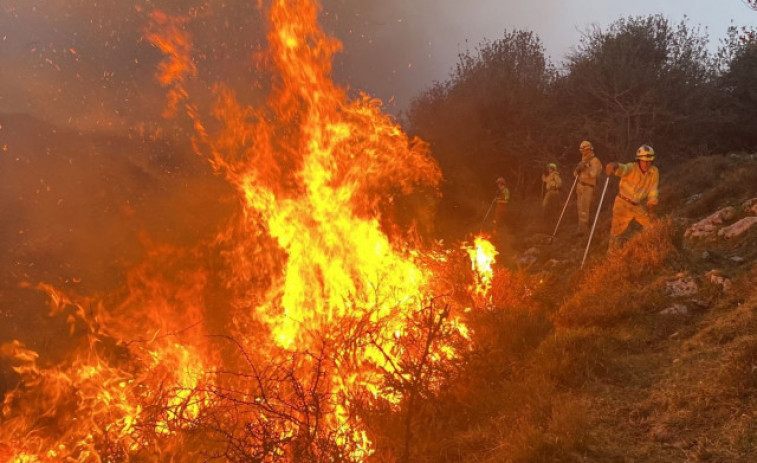 Estabilizado el incendio forestal en Palas de Rei que afecta a unas 150 hectáreas