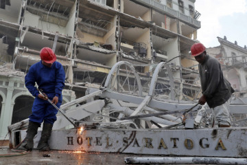 LaboresderescatedondeocurriunaexplosinayerenelHotelSaratogaenLaHabana
