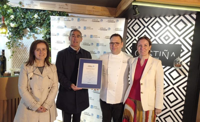 El restaurante Retiro da Costiña de Santa Comba recibe el sello de Galicia Calidade