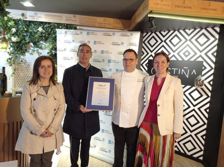 El restaurante Retiro da Costiña de Santa Comba recibe el sello de Galicia Calidade