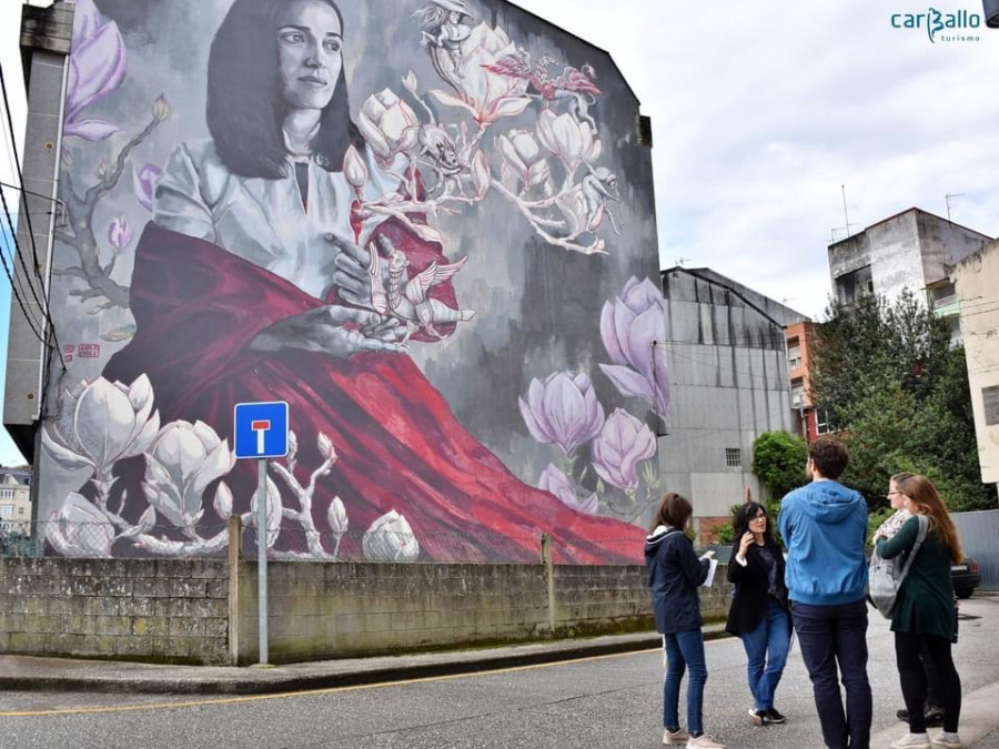 Udatxo, Alba Fabre y Twee Muizen empiezan a llenar de arte los muros de Carballo