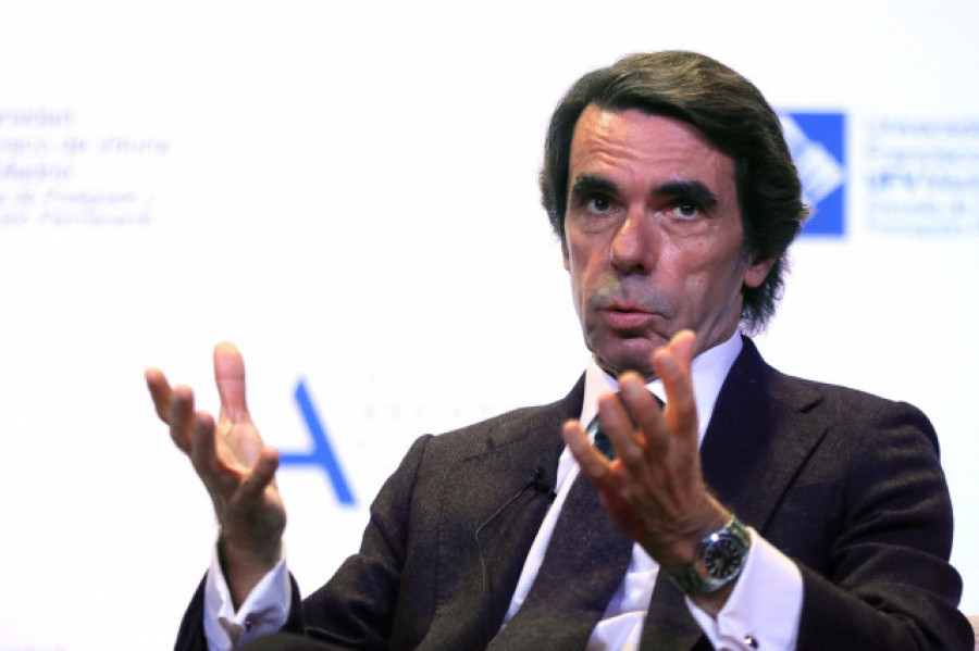 Aznar dice que Pedro Sánchez no tiene más proyecto que resistir en el poder