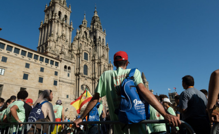 Suspenden los conciertos de la Peregrinación Europea de Jóvenes en el Obradoiro por el derrumbe del techo del escenario