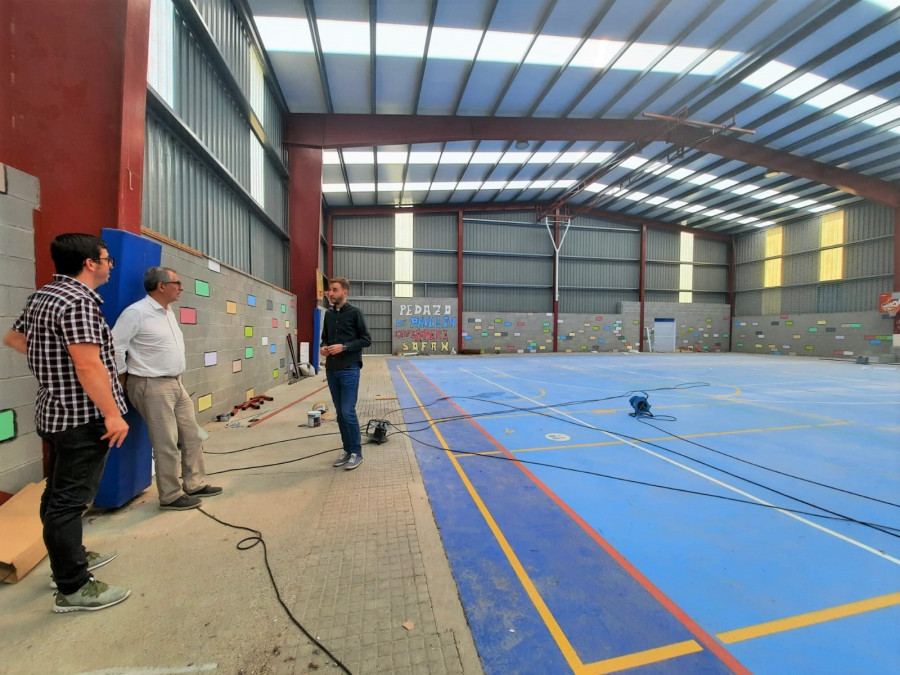 Avanza la renovación del pabellón del colegio de Sofán