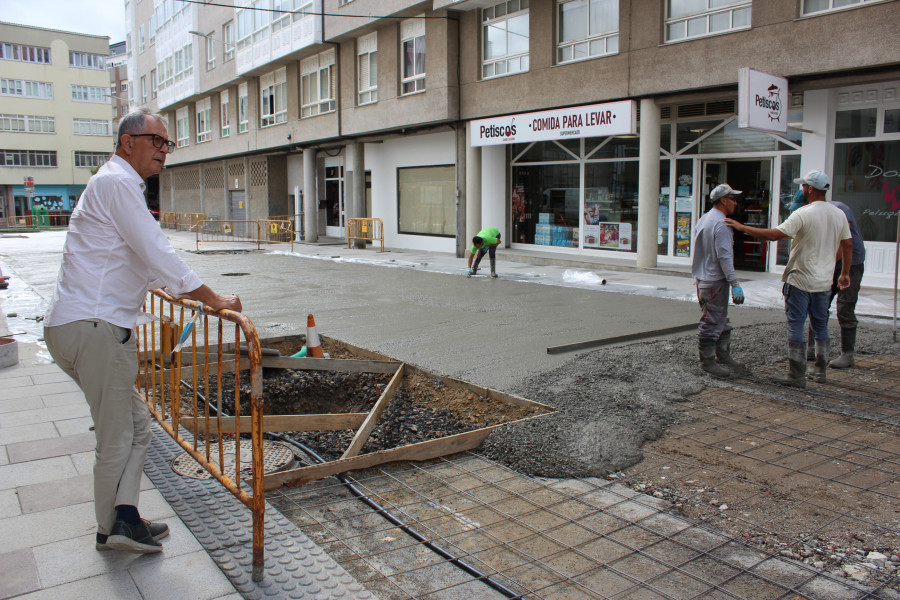 La reurbanización de la calle Chile de Carballo entra en su recta final