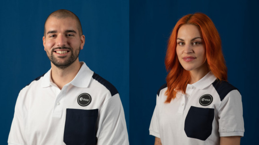 Los españoles Pablo Álvarez y Sara García serán astronautas tras ser seleccionados por la ESA