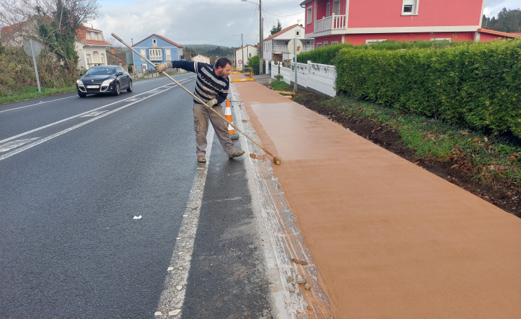 Las obras de la senda de A Piolla enfilan su recta final