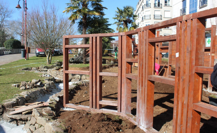 Un jardín para recordar a Rosalía en Carballo