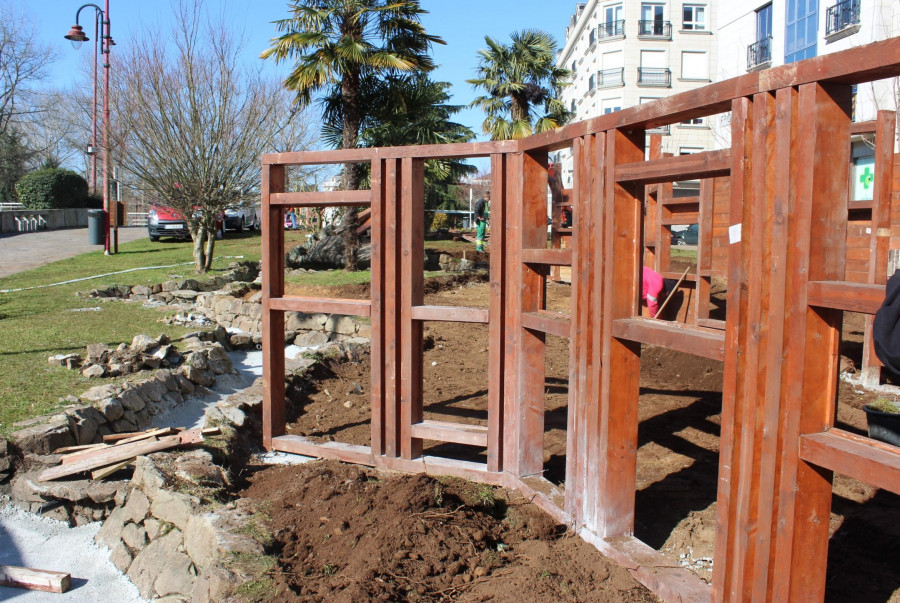 Un jardín para recordar a Rosalía en Carballo