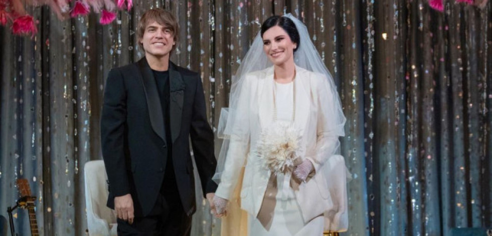 Laura Pausini y Paolo Carta se casan con su hija como dama de honor