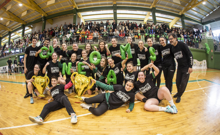 El Xiria, campeonas de la liga gallega de balonmano femenino
