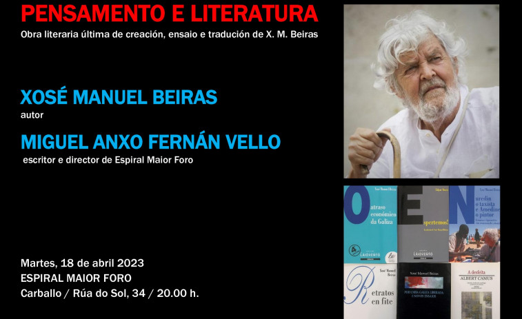 Encuentro literario con Xosé Manuel Beiras en Carballo