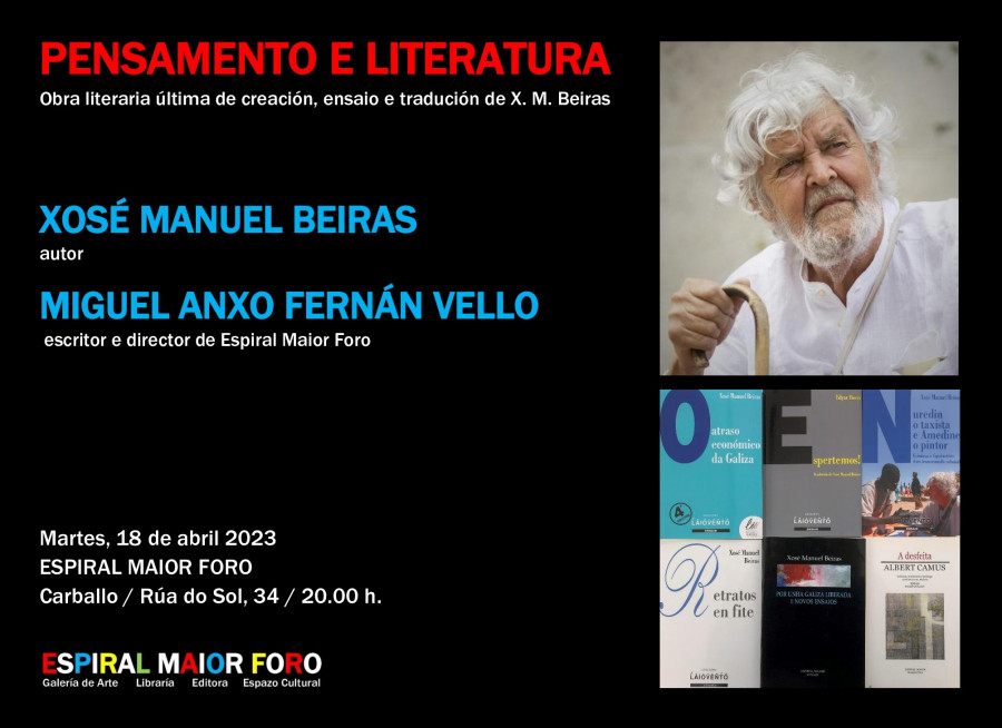 Encuentro literario con Xosé Manuel Beiras en Carballo