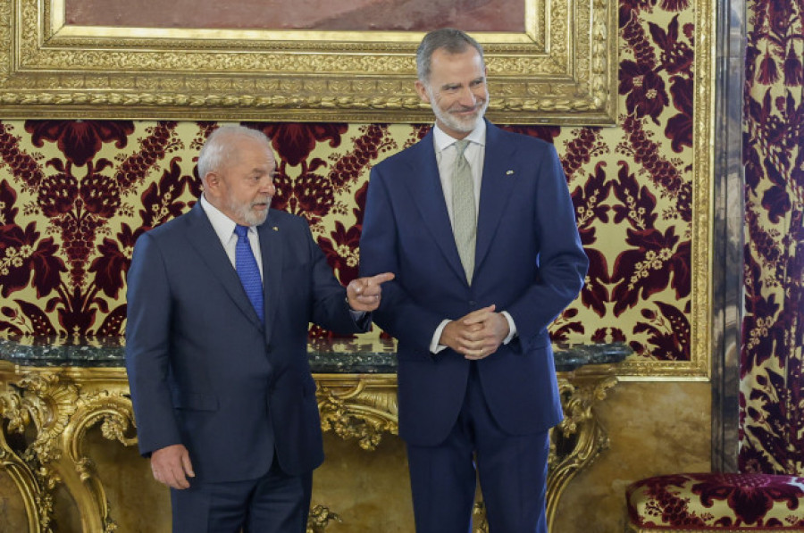 Felipe VI se reúne con Lula en el Palacio Real antes de ofrecerle un almuerzo