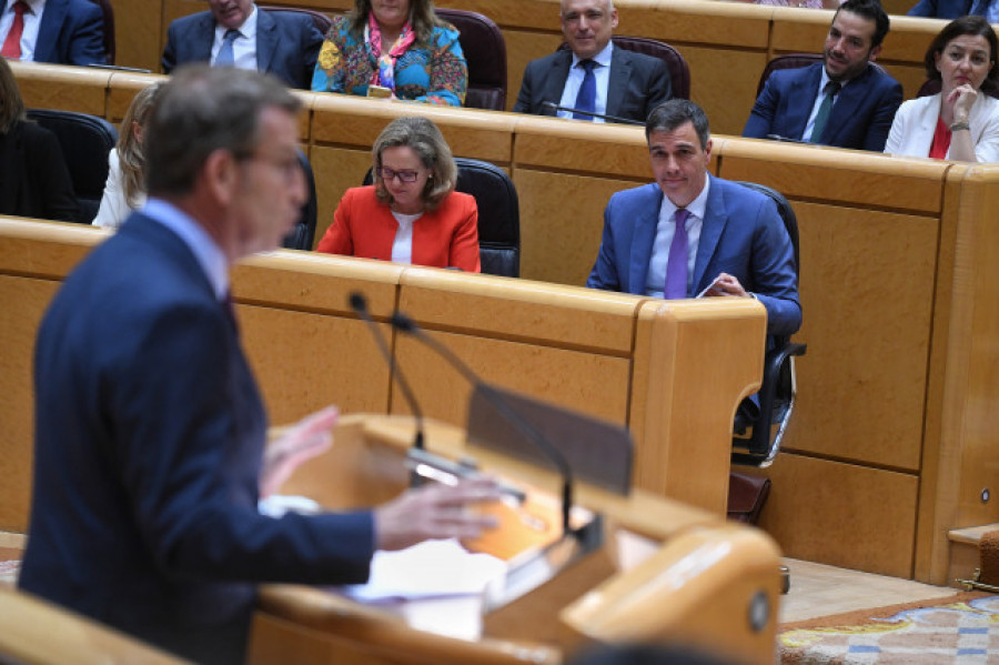 Sánchez y Feijóo se vuelven a ver en el Senado en plena campaña electoral