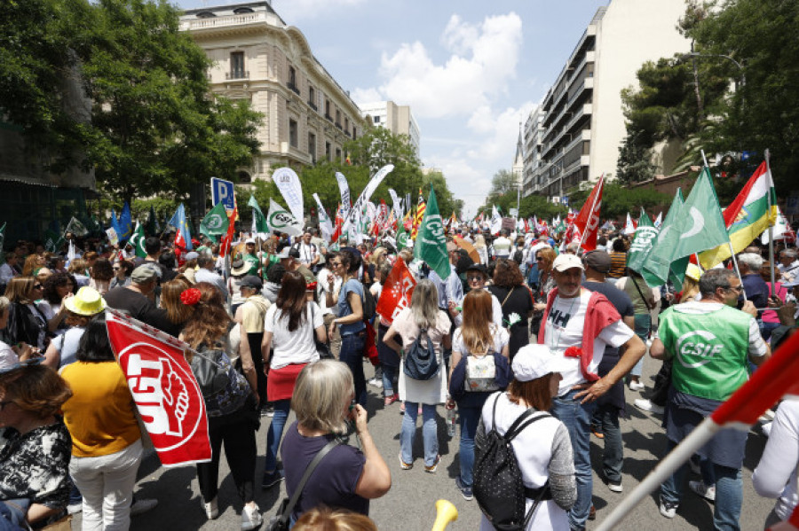 Miles de funcionarios de Justicia se manifiestan en Madrid para que el Gobierno “reaccione”