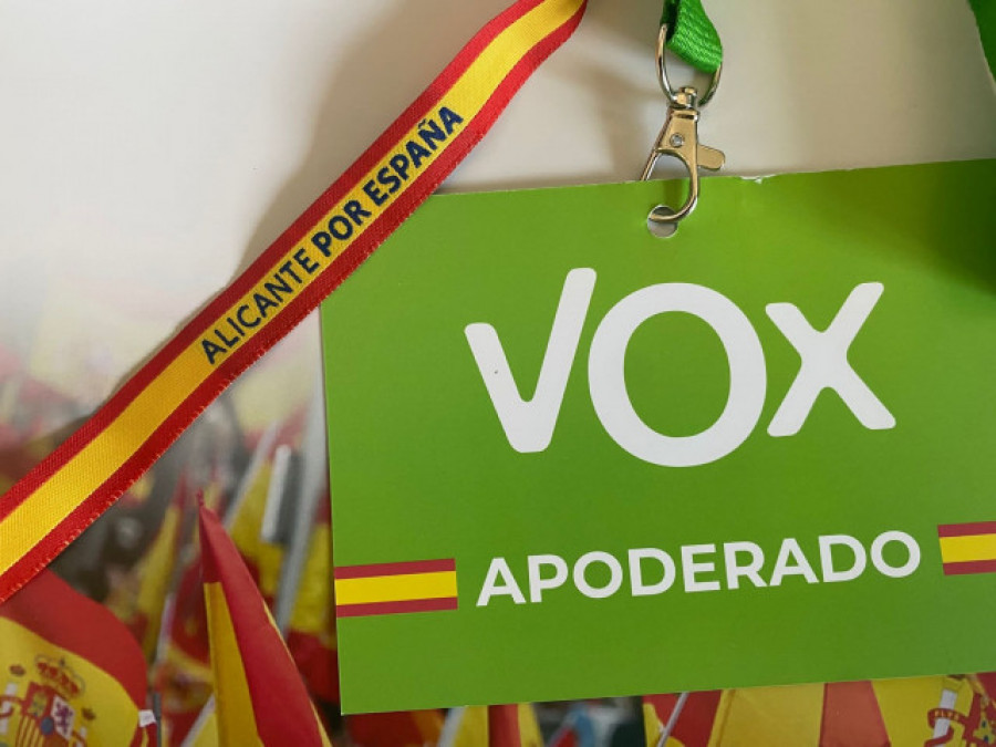 La Junta Electoral da la razón a Podemos y las tarjetas de apoderados de Vox no pueden llevar la bandera de España