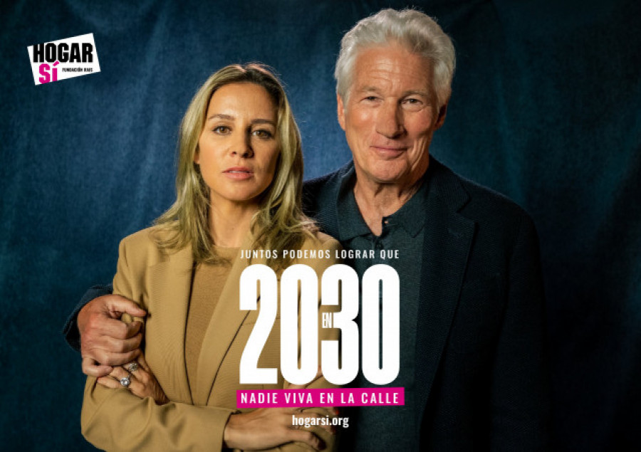 El actor Richard Gere impulsa el reto de que en España nadie viva en la calle en 2030