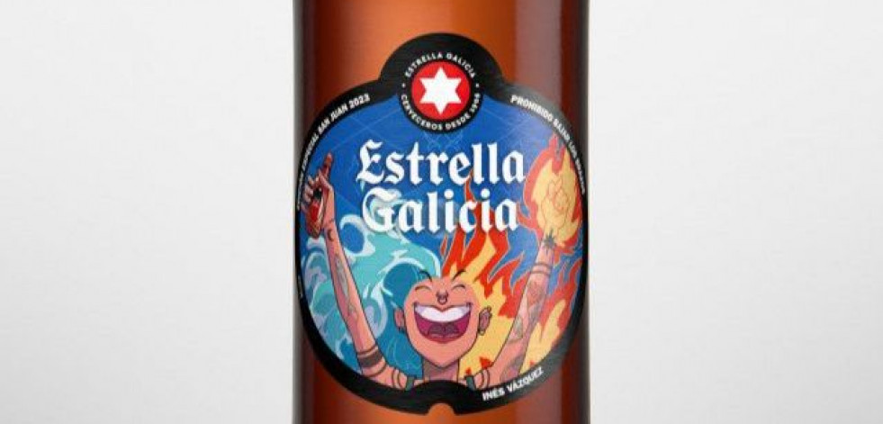 Estrella Galicia celebra la noche de San Juan con agua y fuego en su etiqueta
