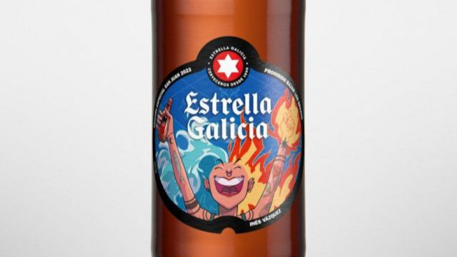 Estrella Galicia celebra la noche de San Juan con agua y fuego en su etiqueta