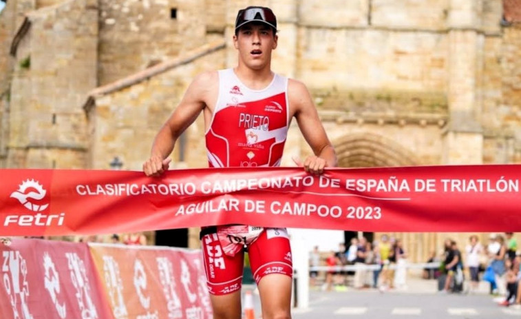 Gran triunfo de Andrés Prieto en el triatlón de Aguilar de Campoo