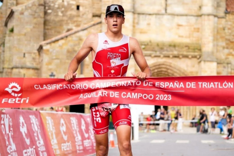 Gran triunfo de Andrés Prieto en el triatlón de Aguilar de Campoo