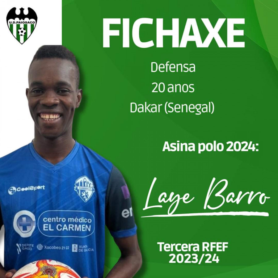 El defensa Laye Barro, nuevo jugador del Paiosaco