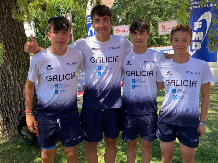 La AD Fogar contribuye al éxito de la selección gallega de triatlón