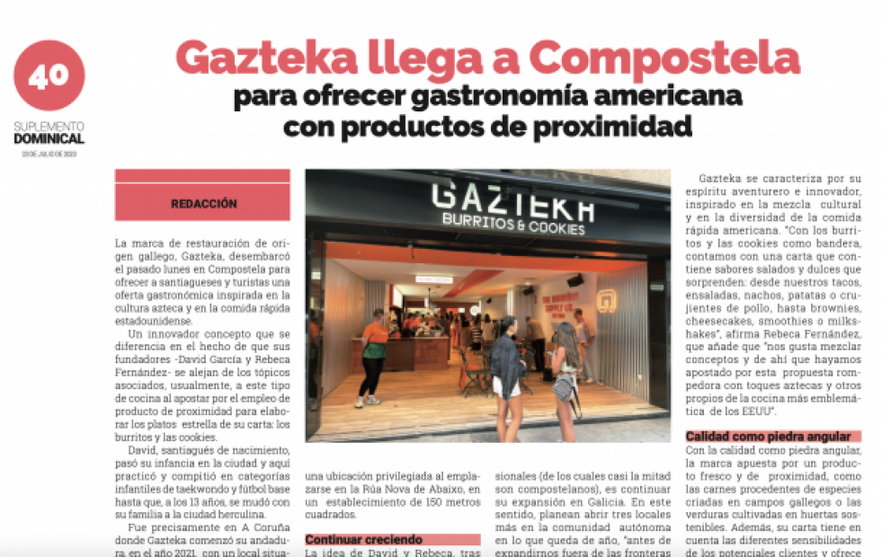 Gazteka y bonito da Lonxa: consulta la página del domingo de Gastro Ideal