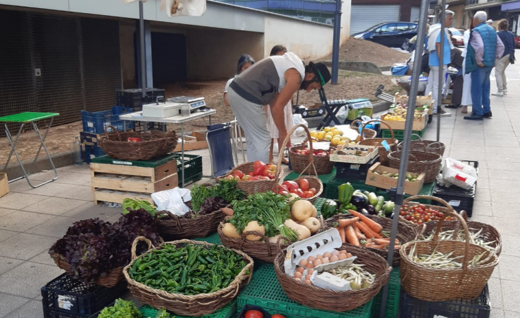 El mercado de huerta manda en la feria de Carballo