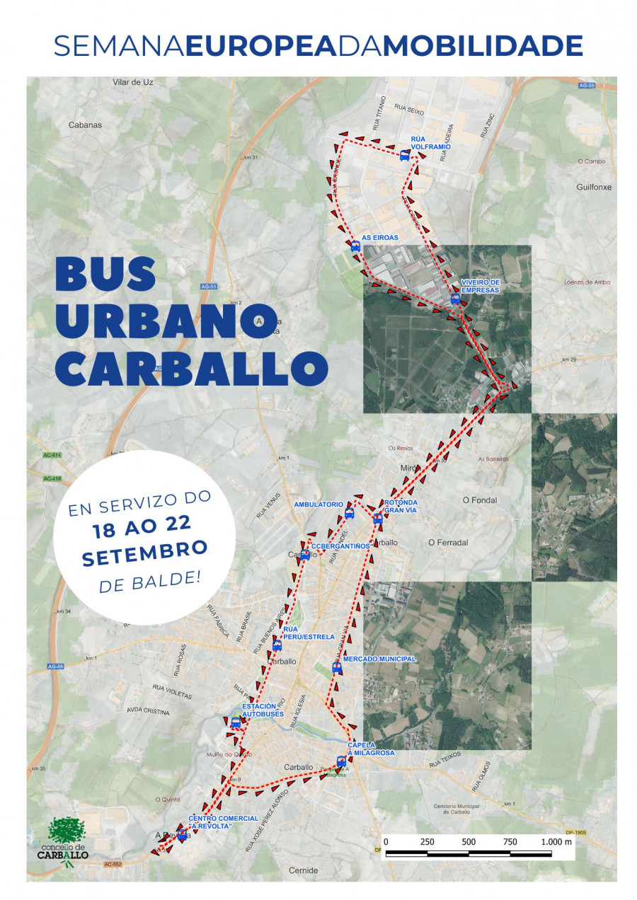 El proyecto piloto del bus urbano carballés hará un recorrido circular desde las 6.30 horas
