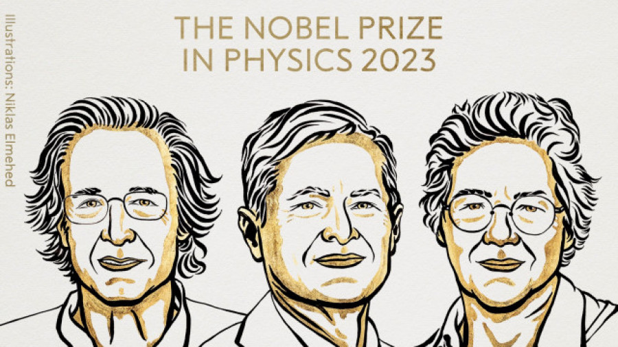 Agostini, Krausz y L'Huillier se llevan el Premio Nobel de Física 2023