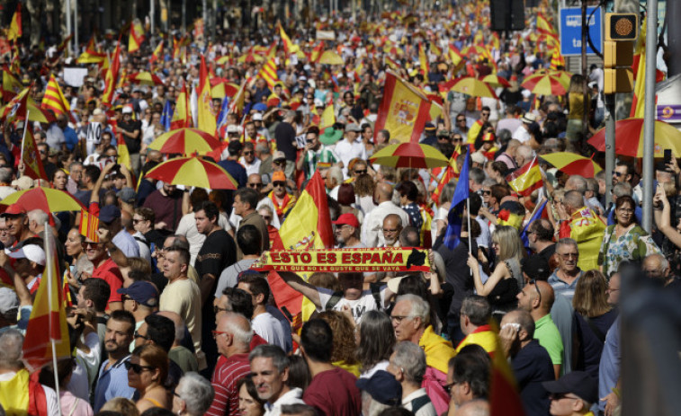 SCC cifra en 300.000 los manifestantes en Barcelona contra la amnistía y la Urbana, en 50.000