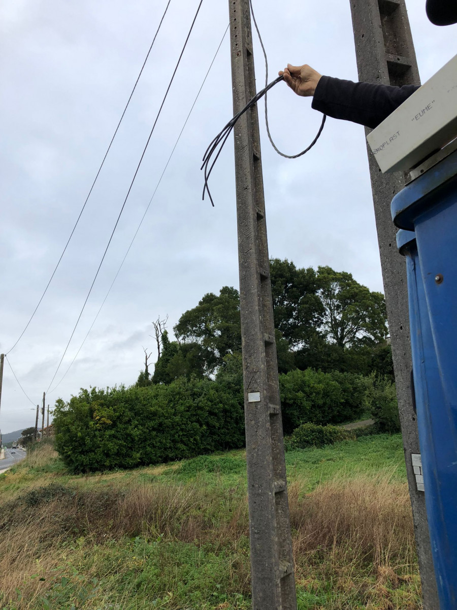 Zas denuncia el robo de 350 metros de cable de la red de alumbrado público