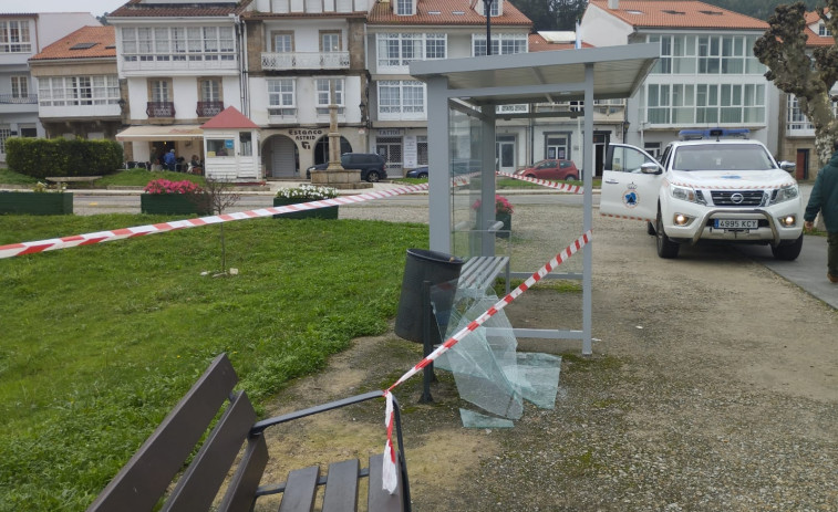 Vandalismo en Corcubión durante el fin de semana