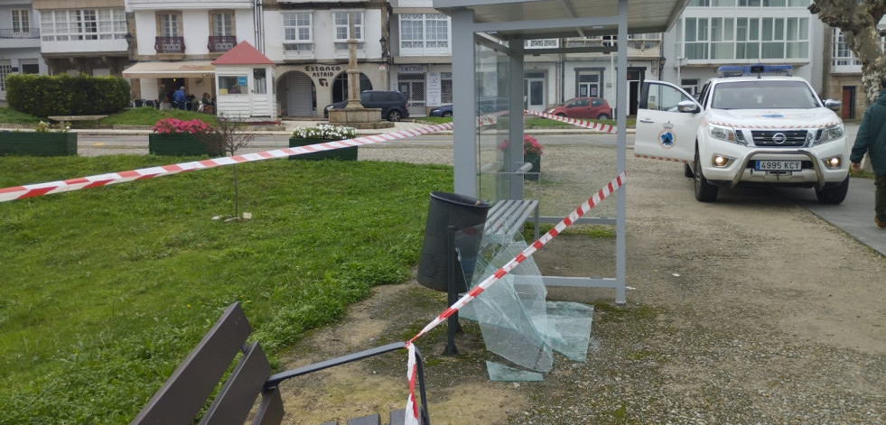 Vandalismo en Corcubión durante el fin de semana