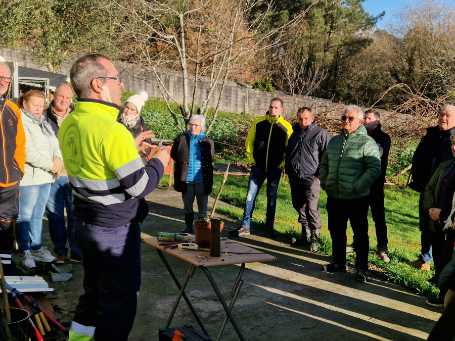 Carballo inicia los cursos de poda con una treintena de participantes en Entrecruces
