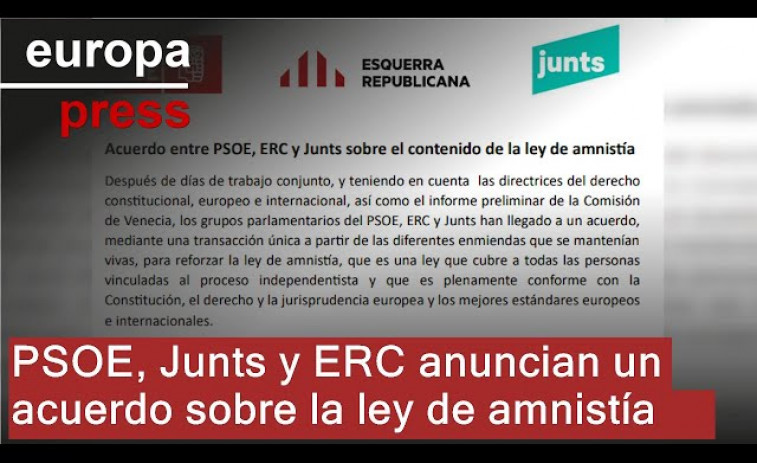 La ley de amnistía acordada por PSOE, JxCat y ERC incluirá los delitos de terrorismo y traición