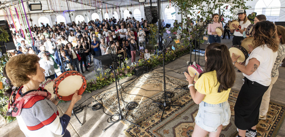 Pansenfron, Lupe Blanco y Suso de Xornes, en la XVI Foliada de Raigañas