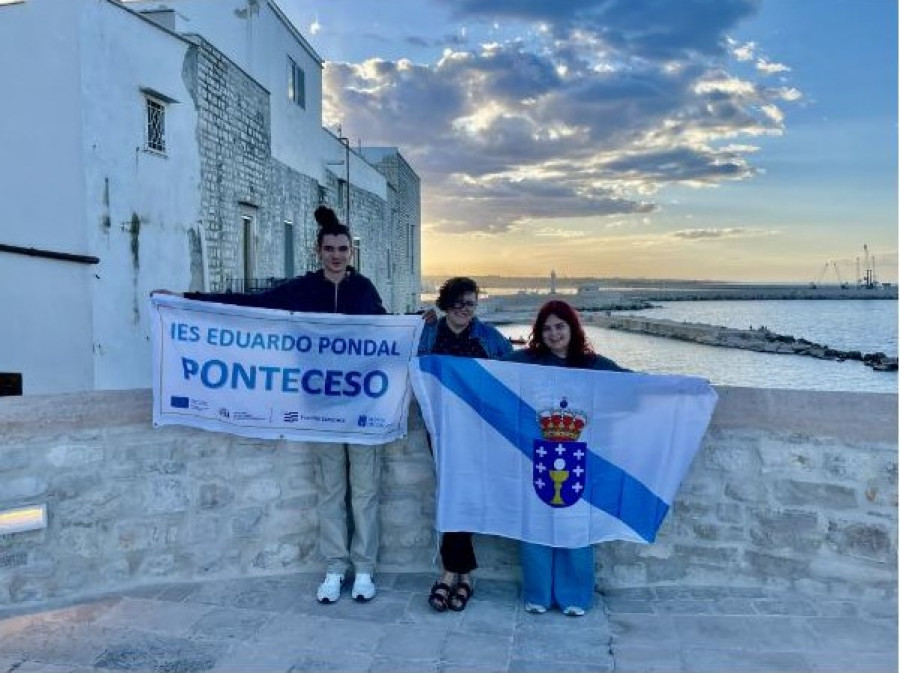 Dos alumnos del IES Eduardo Pondal de Ponteceso, de Erasmus en Italia