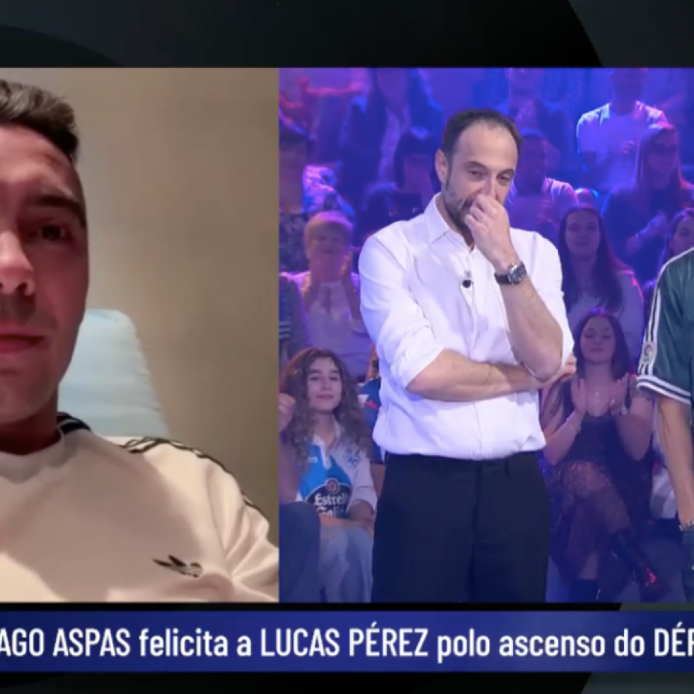 Lucas Perez y Iago Aspas en Land Rober TVG