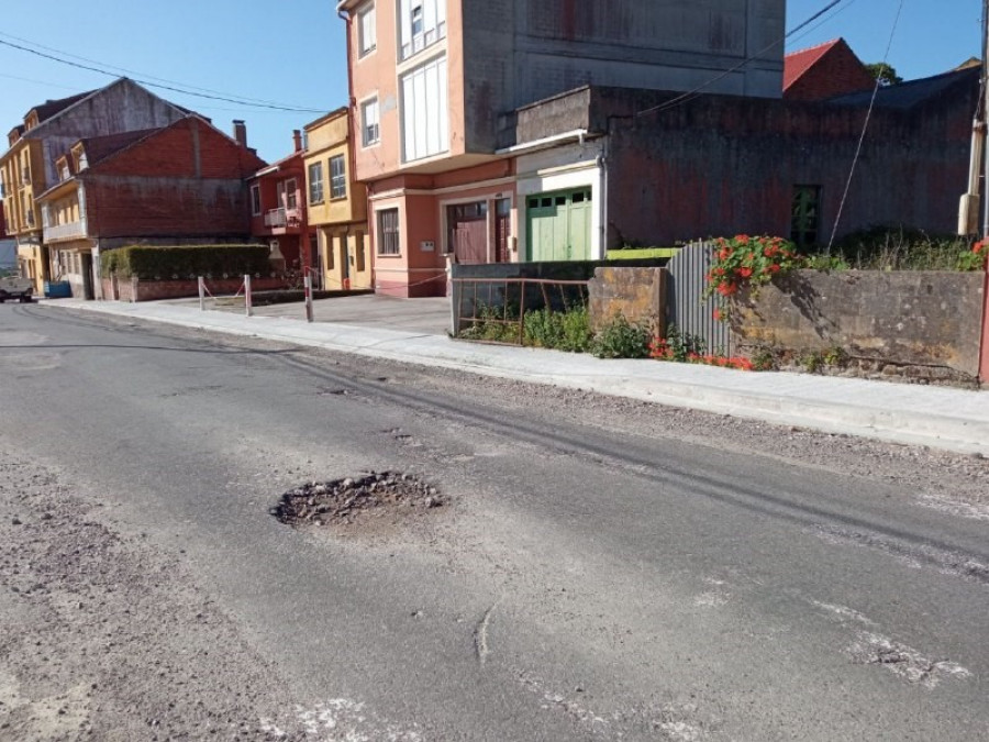 Cierre de la carretera do Vilán para finalizar los trabajos de pavimentación